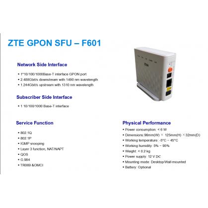 ZTE F643 ZTE GPON ONT ONU 